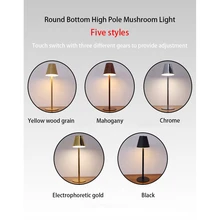 Led  Usb Rechargeable Table Lamp Built In 5200mah Battery Wireless Decorative Desk Lamp For Hotel Restaurant - Black - View 4