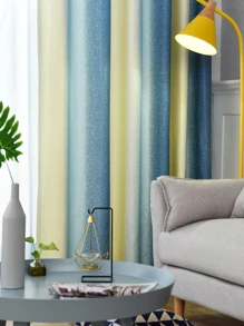 1片地中海北歐風格時尚創意漸變條紋客廳窗簾 - 彩色 - 查看 2