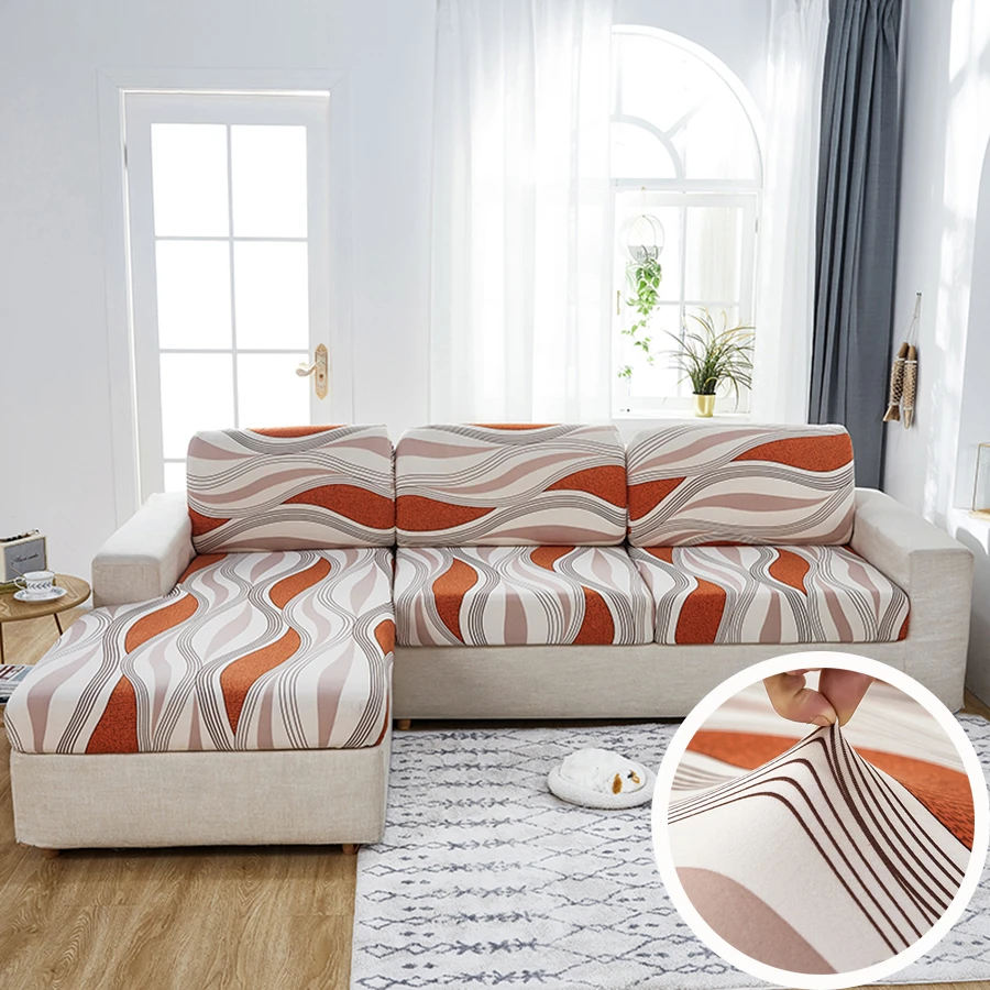 1 Miếng Tơ sữa Hoa In Độ co giãn Cao Bọc đệm Ghế sô pha Đối với Chỗ ngồi Sofa Với Chống xước Và Chống bẩn Bọc ghế sofa , Chỗ ngồi , Mùa Đông - Nhiều màu - Xem 1