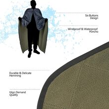 1pc ACUSHLA Large Waterproof Outdoor Blanket, Potable Camping Blanket For Cold Weather, Quilted Fleece, Great For Stadium, Picnic, Sport, Pet, Windproof And Washable, 57''X 79'' Green Large Waterproof Outdoor Stadium Blanket, Windproof And Warm Double Sided Fleece Throw, Great For Cold Weather Camping,Picnic,Sports,Festivals,Dogs,Outdoor Decor - 軍綠色 - 查看 3
