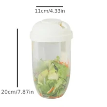 1pc Portable Clear Lunch Box Christmas Gift - White - View 6