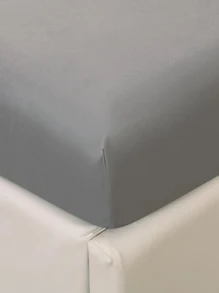 1入組純色聚酯纖維床罩或床墊套,防塵床套 - 灰色 - 查看 2