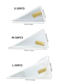 50pcs Clear Packaging Bag With 50pcs Twist Tie School Supplies Food Bag Food Box Suitable For Candy Chocolate Cookies Etc.