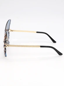 1 件 Y2K 时尚奢华水钻蝴蝶春季时尚眼镜 - 漸層 - 查看 4