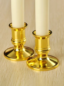 2 piezas Portavelas de plástico dorado para Pascua - Dorado - Ver 7