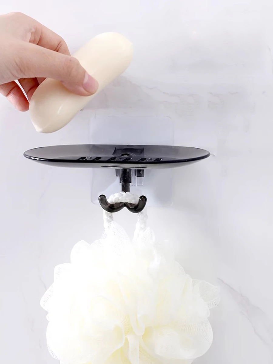 1pc Wall Mounted Soap Dish Home Bathroom Decor Fall Decor Back To School