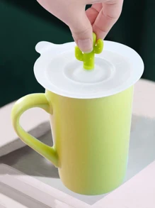 1pc Fashionable Creative Cactus Silicone Cup Lid - Green - View 1