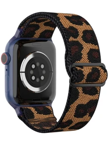 1 件女式弹性尼龙表带，兼容 46 毫米 49 毫米 40 毫米 44 毫米 45 毫米 41 毫米 42 毫米 38 毫米，兼容 Series 11 10 9 8 SE 7 6 5 4 3 2 1 Ultra 3/2/1 S10/S11，可调节豹纹腕带时尚配饰，安全钩环扣表带，轻质透气表带兼容 S10/S11 表带，时尚智能手表表带女式替换装，时尚智能手表表带兼容 表带，手链表带配件，兼容 ，智能手表表带，时尚腕带表带替换装，送给朋友、家人的绝佳礼物，适合户外、旅行、派对、礼物 - 彩色 - 查看 2