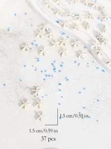 37入組自然綠松石色可愛海星形海灘假期風格珠子 - 米色 - 查看 3