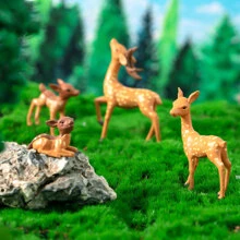 4 vật trang trí sân vườn hình hươu - Màu vàng - Xem 12