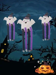 1pc Halloween Decoration Pendant With Ghost Design - Multicolor - View 1