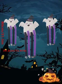 1pc Halloween Decoration Pendant With Ghost Design - Multicolor - View 2