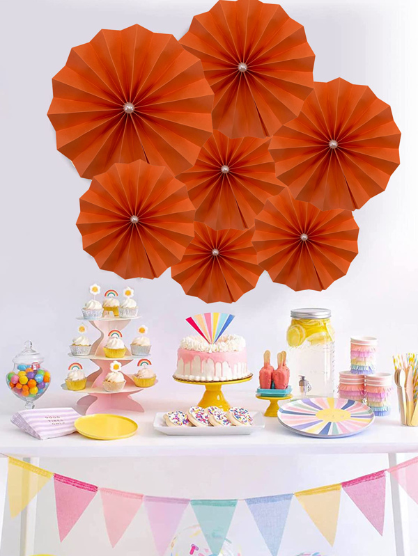 1pc Solid Paper Fan SHEIN USA