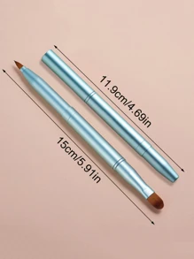 1款可伸縮唇部遮瑕筆，雙頭旅行尺寸口紅蓋 - 藍色 - 查看 6