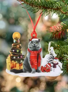 1pc Cat & Tree Design Wall Hanging - Multicolor - View 1