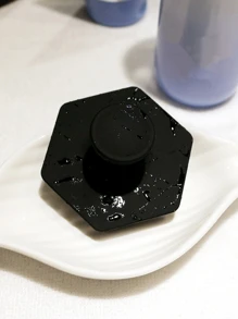 1入組多用途矽膠潔面刷適用於彩妝移動,嬰兒頭髮洗滌,去角質,鬍鬚洗 - 黑色 - 查看 4