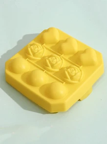 Diy 心形 玫瑰花 球形 硅胶冰模 冰块神器 冰块神器 三色可选 1 件 - 藍色 - 查看 4