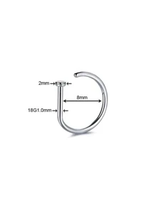 3入組女士男士假穿孔鼻環時尚D型龐克非穿孔鼻夾 - 彩色 - 查看 3