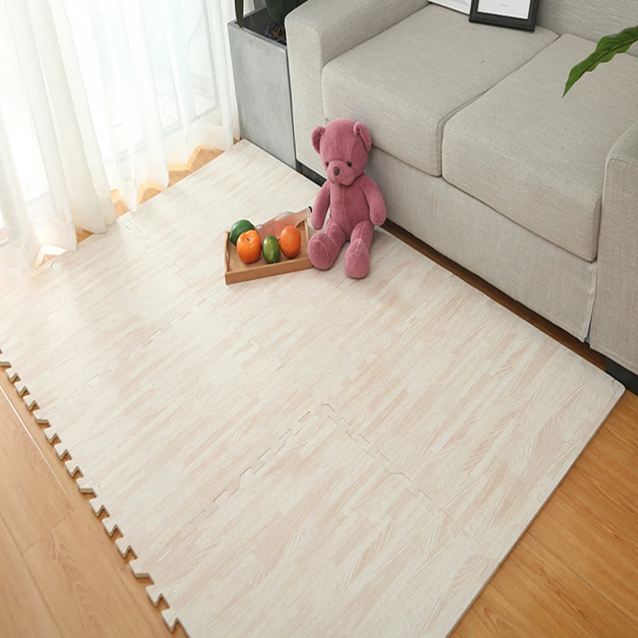 4入組木紋地墊 - 杏色 - 查看 1