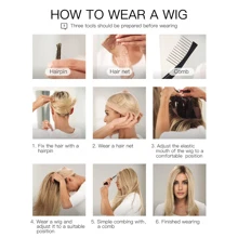 天然假髮女式長發全頭套新款時尚大波浪中長捲髮假髮高溫合成纖維假髮，持久，不纏結耐熱，吹乾捲曲，耐用造型，這款時尚假髮立即變得時尚，擁抱長發 - Dark Brown - 查看 7