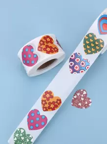 1 hình dán trái tim in hình trái tim - Nhiều màu - Xem 1