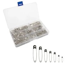 460入組安全別針，各種安全別針，散裝安全別針，大型衣服安全別針，縫紉用品 - 銀色 - 查看 6