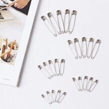 460入組安全別針，各種安全別針，散裝安全別針，大型衣服安全別針，縫紉用品 - 銀色 - 查看 5