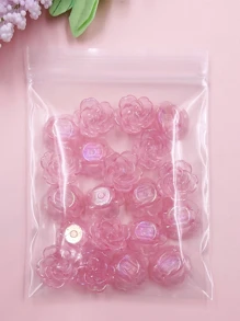 20入組/套花朵設計DIY珠子 - 粉色 - 查看 5