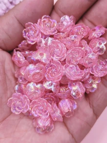 20入組/套花朵設計DIY珠子 - 粉色 - 查看 2