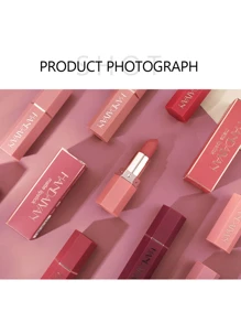 HANDAIYAN Hexagonal Matte Moisturizing Lipstick, Velvet Makeup Effect, Single Tube, Long-Lasting Color, Fashionable Luxury Lipstick, Suitable For Halloween, Christmas And Holiday Makeup, Party And Daily Makeup, Holiday Travel Essential Cosmetics, Net Weight: 3.5g, Face Painting, Cosmetics, Suitable For Women, Suitable For Winter/Spring, Ideal For Y2K Fancy Fashion, Suitable As Birthday/Valentine's Day/Mother's Day Gift, Essential For Carnival Party, Best Color Choice - 01 Milk Tea - 查看 6