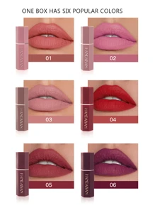 HANDAIYAN Hexagonal Matte Moisturizing Lipstick, Velvet Makeup Effect, Single Tube, Long-Lasting Color, Fashionable Luxury Lipstick, Suitable For Halloween, Christmas And Holiday Makeup, Party And Daily Makeup, Holiday Travel Essential Cosmetics, Net Weight: 3.5g, Face Painting, Cosmetics, Suitable For Women, Suitable For Winter/Spring, Ideal For Y2K Fancy Fashion, Suitable As Birthday/Valentine's Day/Mother's Day Gift, Essential For Carnival Party, Best Color Choice - 01 Milk Tea - 查看 3