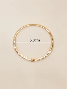 1 chiếc vòng tay mạ vàng đính đá Zirconia sang trọng, quà tặng cho phụ nữ. - Vàng - Xem 4