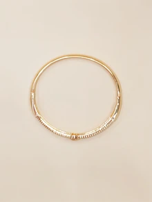 1 chiếc vòng tay mạ vàng đính đá Zirconia sang trọng, quà tặng cho phụ nữ. - Vàng - Xem 3