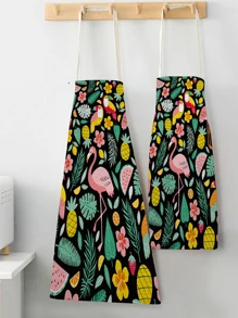 Delantal flamenco & con estampado floral - Multicolor - Ver 2