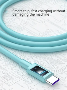 1入組耐用快充數據線 - 藍色 - 查看 3