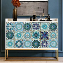 10pcs/20pcs Mandala Style Kitchen Wall Decals, Waterproof And Oil-Proof Kitchen Stickers, Stickers, Wall Decal, Vinyl Decal For Home Decorations, Spring Decoration Items Refresh Your Home, Rama Decoration Stickers - Multicolor - View 2