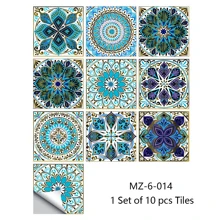 10pcs/20pcs Mandala Style Kitchen Wall Decals, Waterproof And Oil-Proof Kitchen Stickers, Stickers, Wall Decal, Vinyl Decal For Home Decorations, Spring Decoration Items Refresh Your Home, Rama Decoration Stickers - Multicolor - View 6