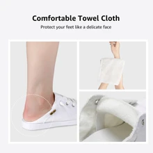 Slip On Sneakers For Women Casual Canvas Shoes Machine Washable - trắng - Xem 4
