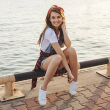 Slip On Sneakers For Women Casual Canvas Shoes Machine Washable - trắng - Xem 9