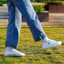 Slip On Sneakers For Women Casual Canvas Shoes Machine Washable - trắng - Xem 2