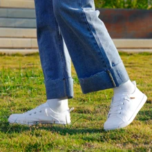 Slip On Sneakers For Women Casual Canvas Shoes Machine Washable - trắng - Xem 8