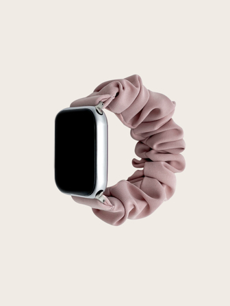 1pc Solid Ruched Watchband Compatible With Apple Watch