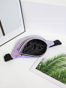 Riñonera Unisex de Color brillante, a la moda, con Material de tela sólida, riñonera y bolsa para teléfono con láser en el pecho, 1 pieza
