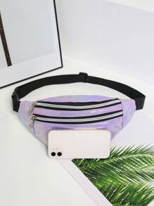 Riñonera Unisex de Color brillante, a la moda, con Material de tela sólida, riñonera y bolsa para teléfono con láser en el pecho, 1 pieza