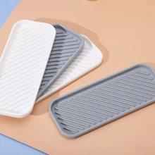 1pc Solid Color Soap Dish Back To School - Black - View 3