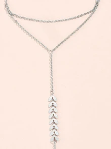 銀合金鏈葉手套手鍊 - 銀色 - 查看 3