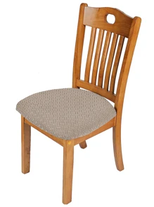 Jacquard Chair Seat Cushion Cover Dining Chair Cover 1pc - Khaki - View 3