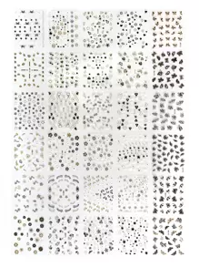 30片/套 金属心形花朵星星自粘美甲贴纸 不同主题美甲贴花 DIY美甲用品 - 彩色 - 查看 2