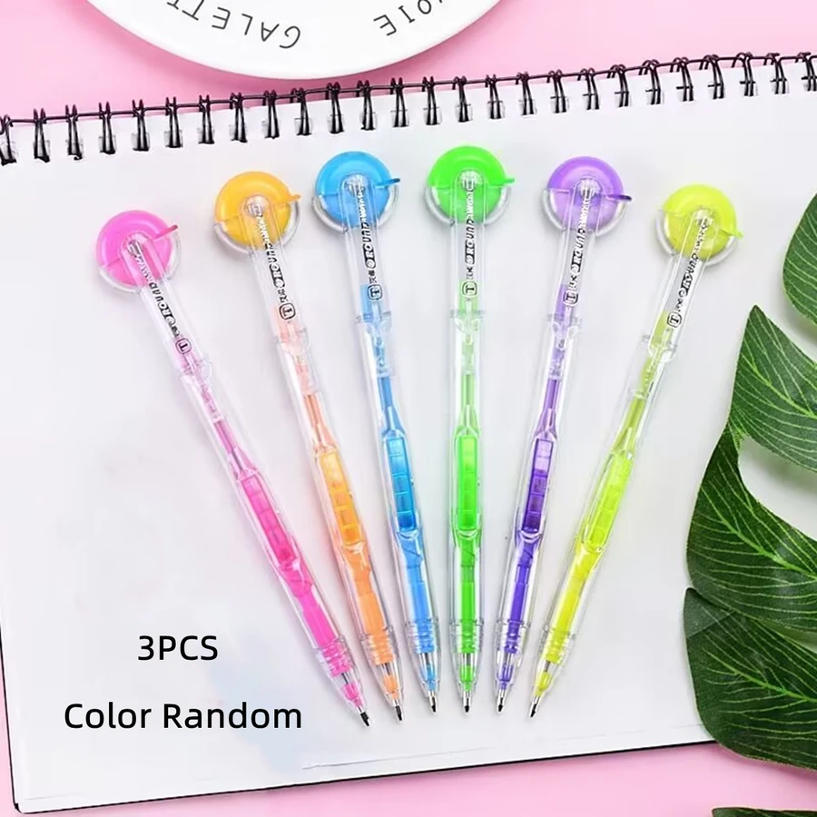3入組自動鉛筆帶橡皮 - 彩色 - 查看 1