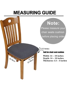 Jacquard Chair Seat Cushion Cover Dining Chair Cover 1pc - Khaki - View 5